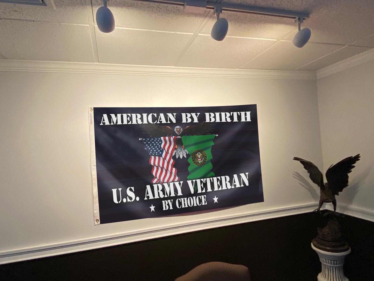 American By Birth U.S. Army Veteran Flag