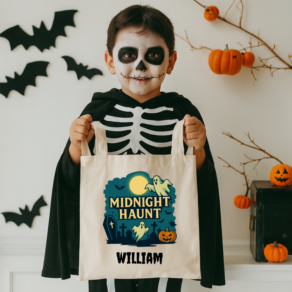 Personalized Halloween Trick‑or‑Treat Bag | Custom Name Tote