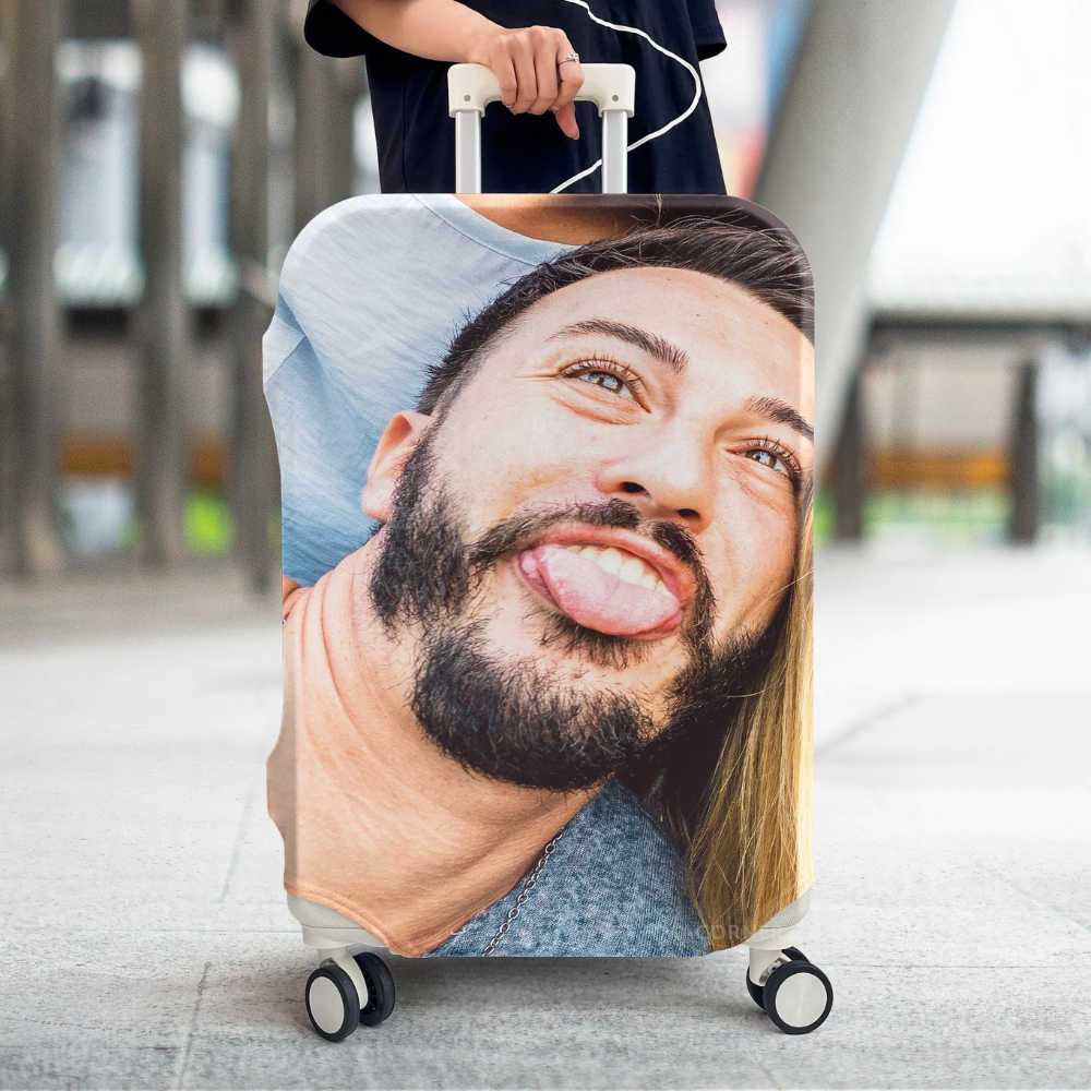 Personalized Travel Luggage Cover - Custom Funny Photos