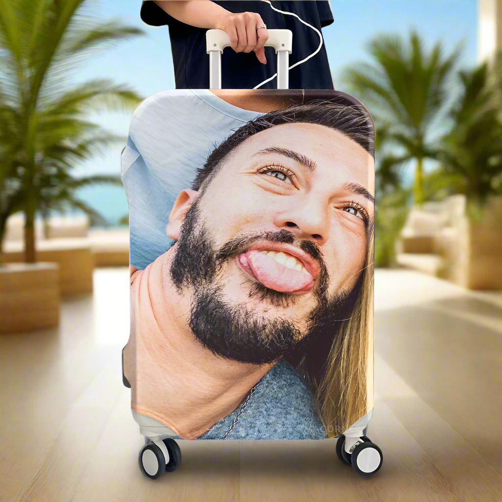 Personalized Travel Luggage Cover - Custom Funny Photos