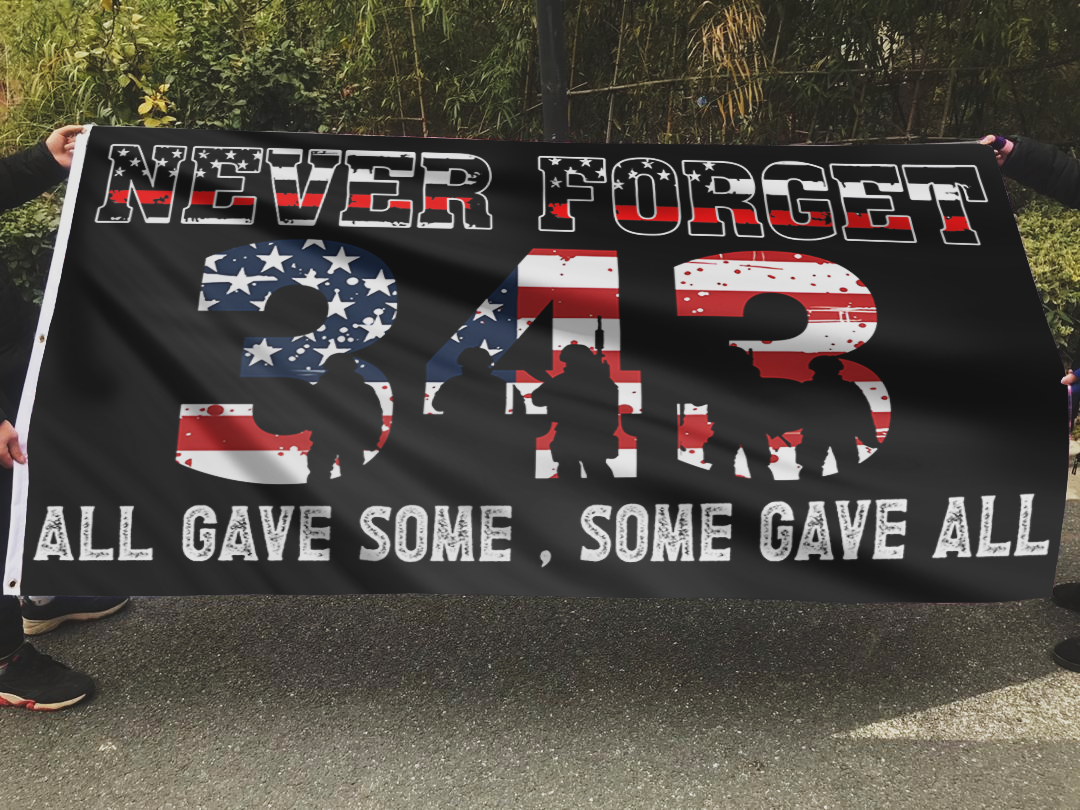 Never Forget 343 Flag