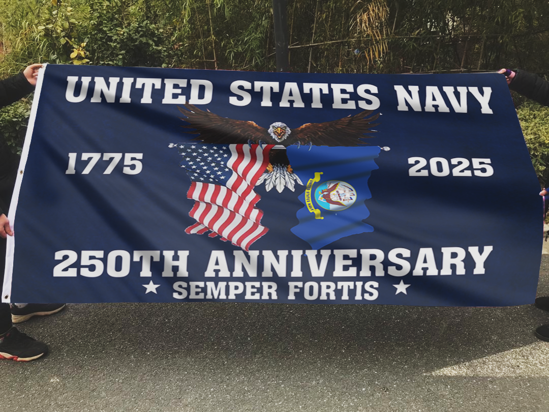 U.S. Navy 250 Years Anniversary 1775–2025 Flag