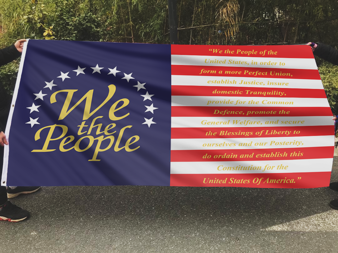 We The People - United States Constitution Flag - Preamble Flag