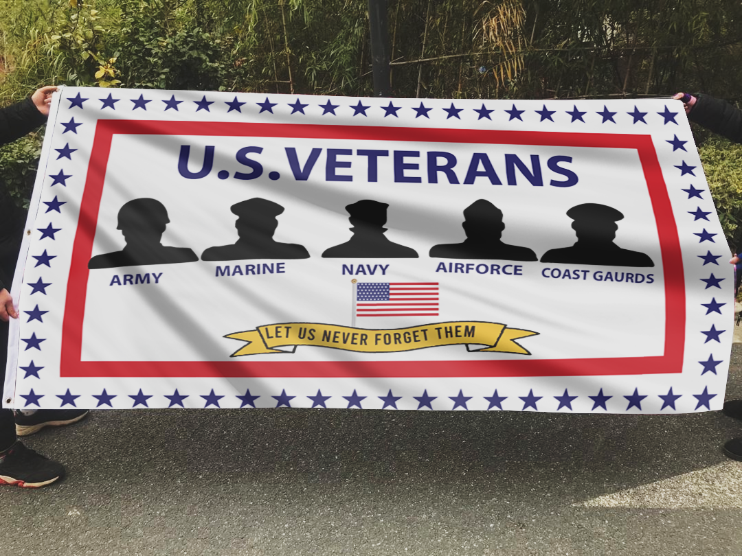US Armed Forces Veterans Support Flag