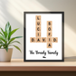 Family Crossword Art - Treasured Forever Personalized Portrait