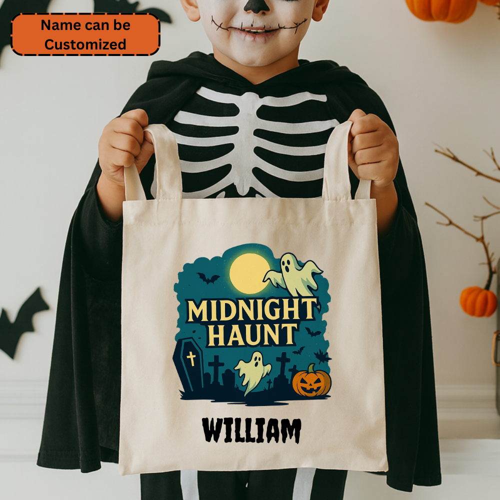 Personalized Halloween Trick‑or‑Treat Bag | Custom Name Tote