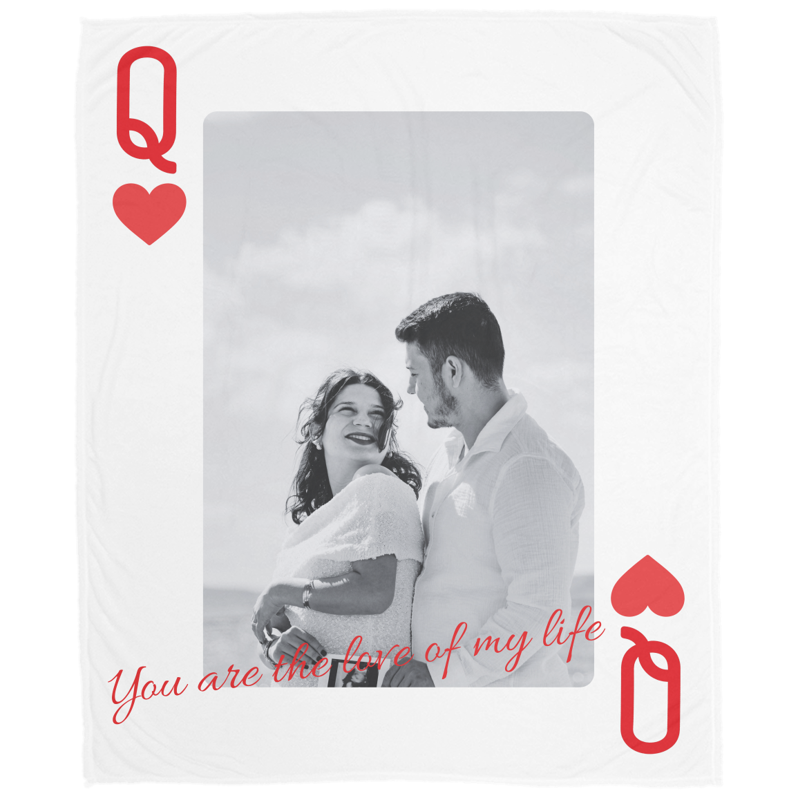 Personalized Photo Blanket for Couples, Love of Life