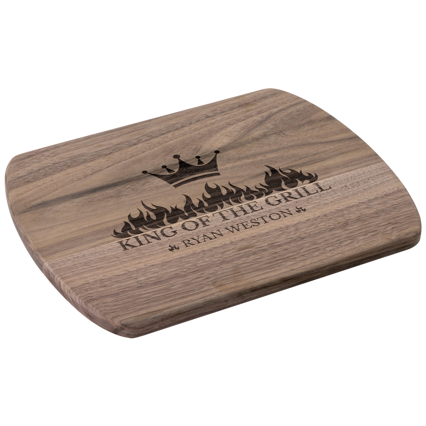 King of The Grill | Personalized Wooden Cutting Board
