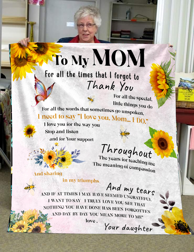 To My Mom - For All the Times Premium Mink Sherpa Blanket