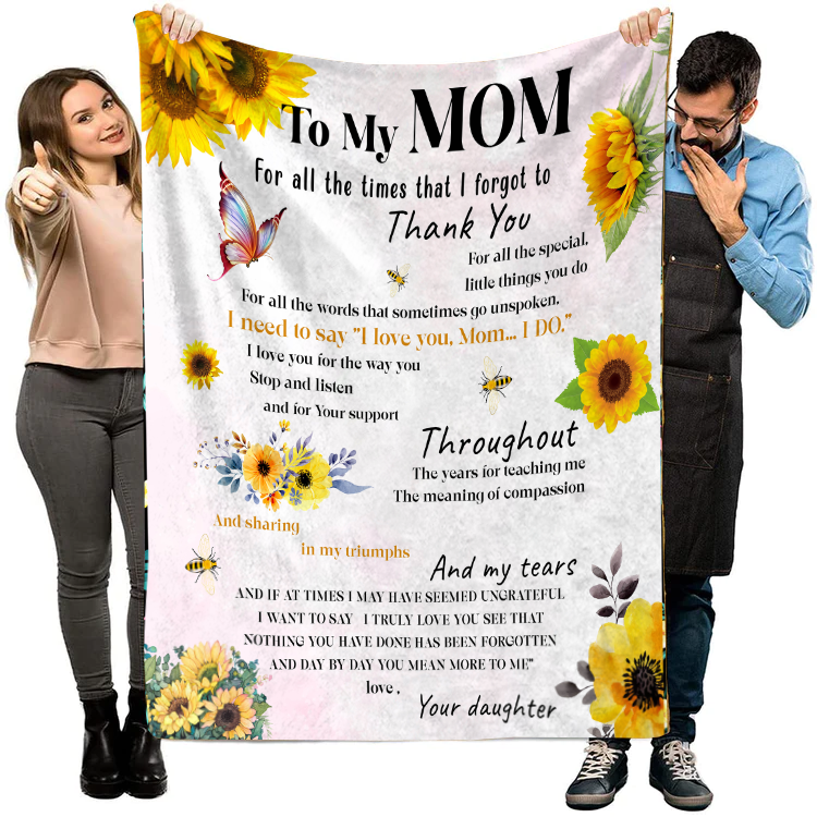 To My Mom - For All the Times Premium Mink Sherpa Blanket