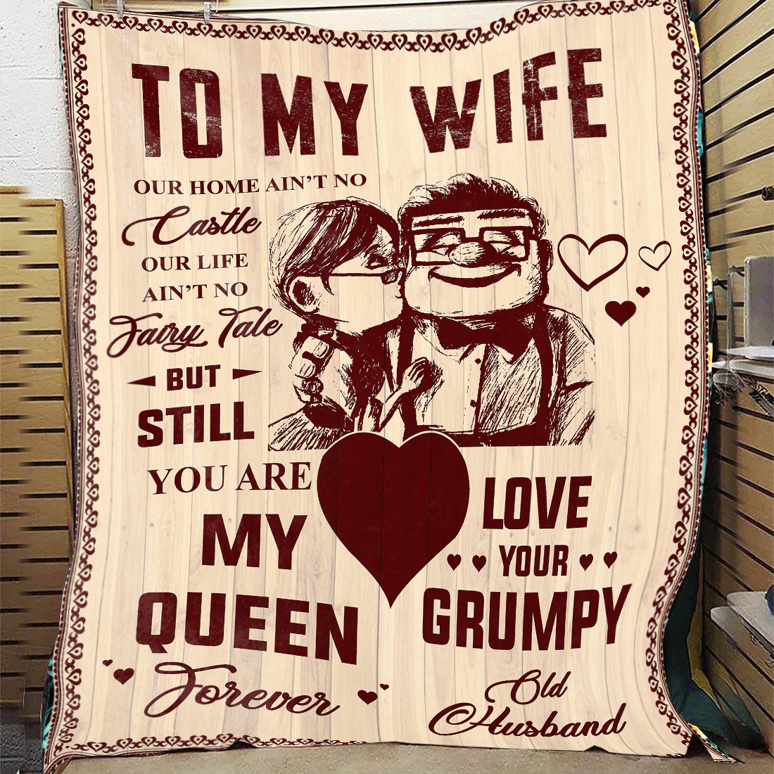 To my Wife - You are my Queen Premium Mink Sherpa Blanket