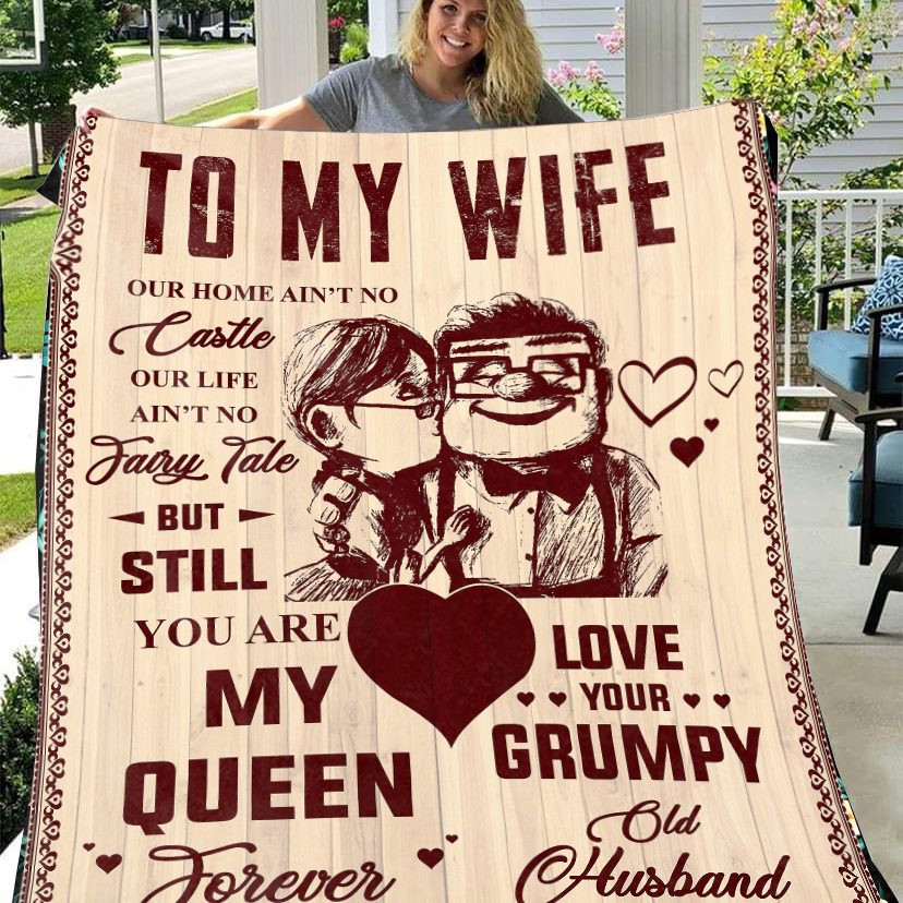 To my Wife - You are my Queen Premium Mink Sherpa Blanket