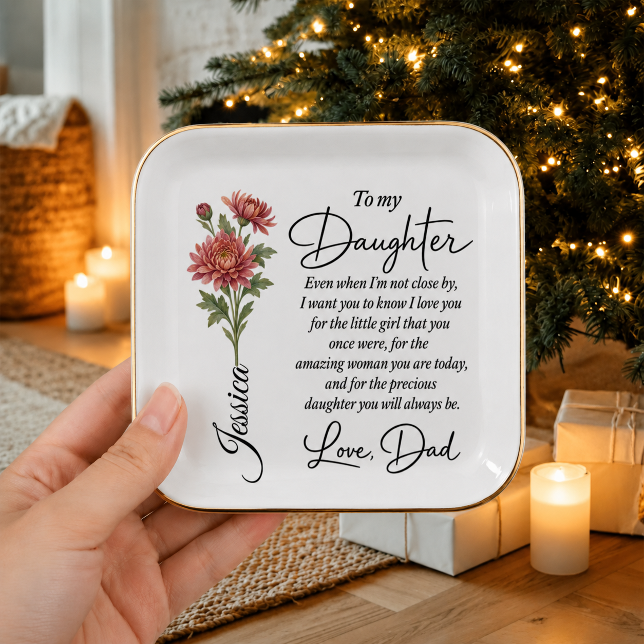 Personalized Daughter Jewelry Dish