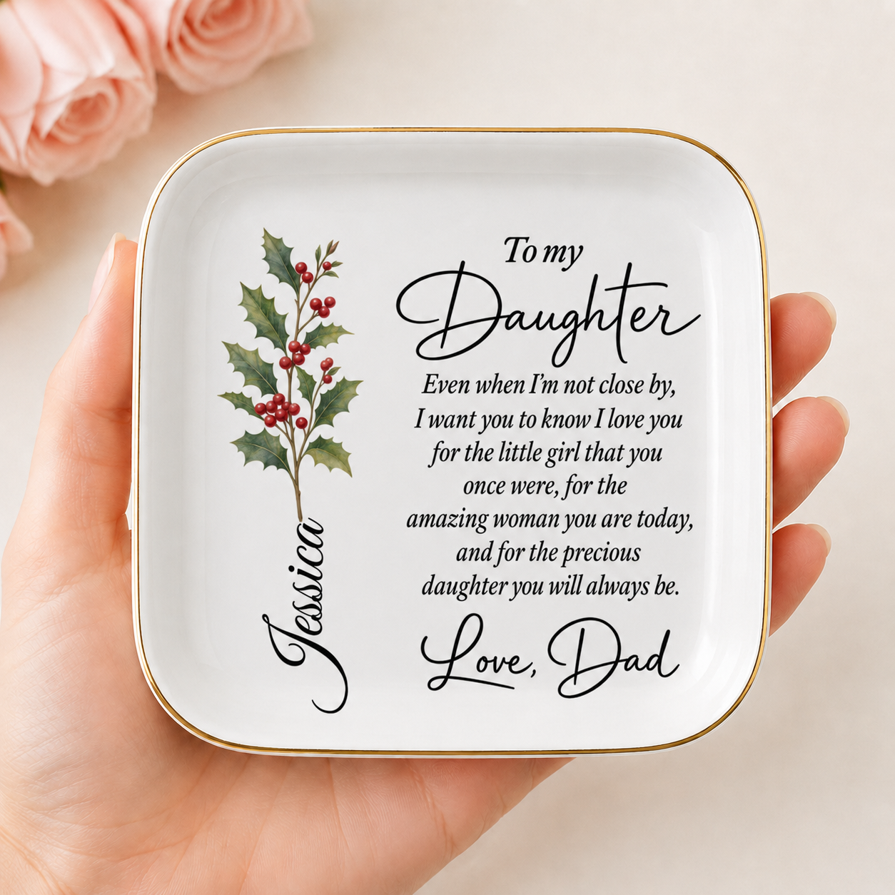 Personalized Daughter Jewelry Dish