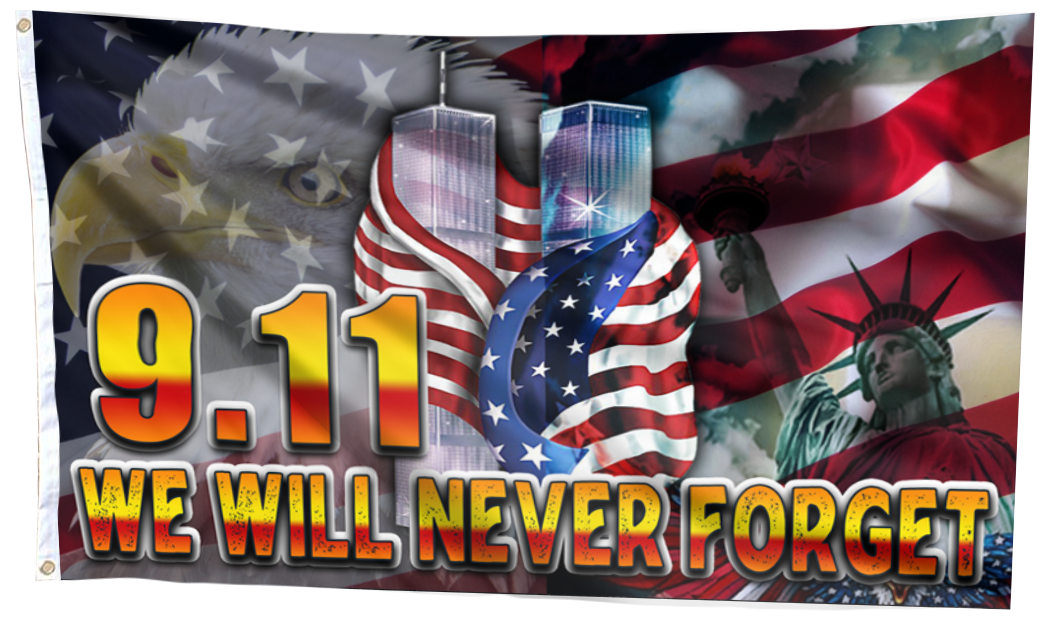 Liberty - 9.11 - We Will Never Forget Flag