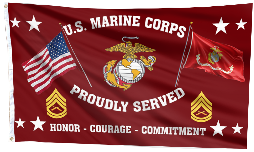 United States Marine Corps Proudly Served Flag
