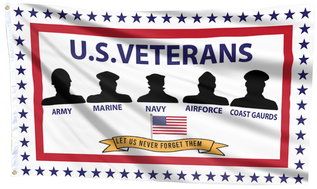 US Armed Forces Veterans Support Flag