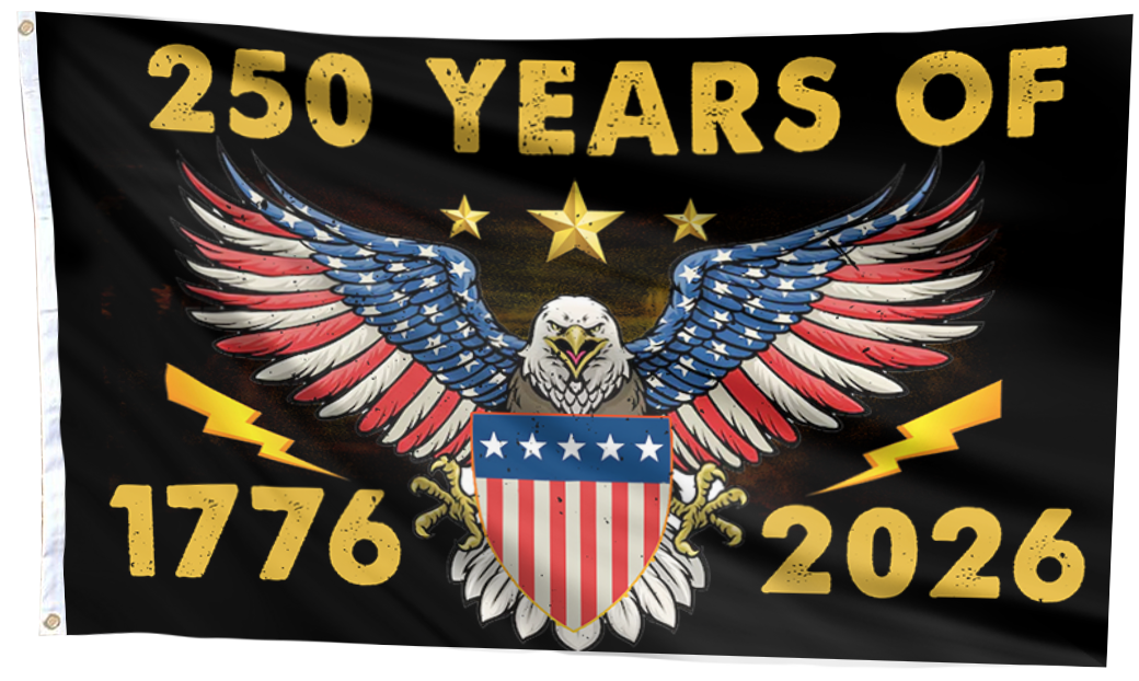 Patriotic 250th Anniversary U.S. Flag (1776–2026)