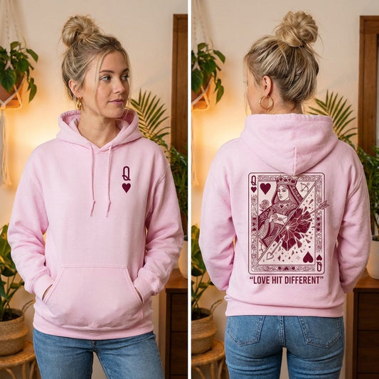Queen Of Hearts Hoodie For Bold Valentine Vibes