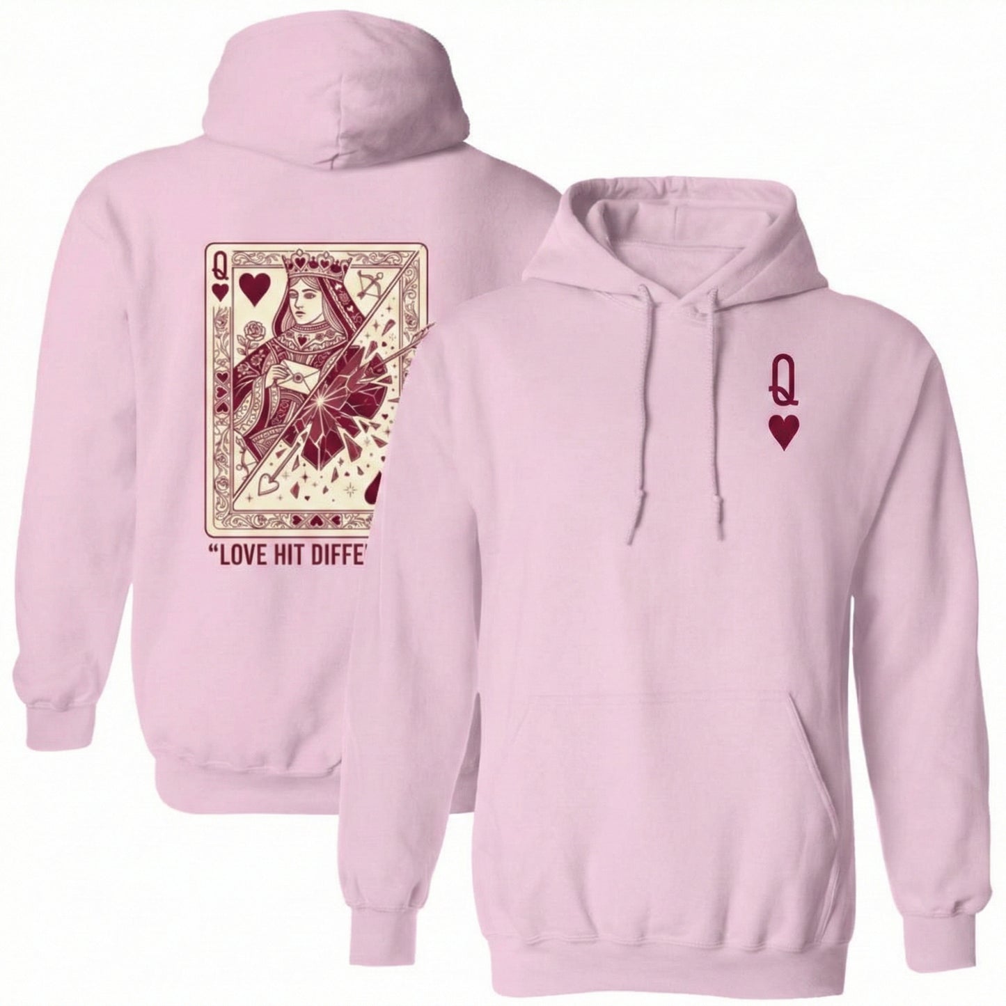 Queen Of Hearts Hoodie For Bold Valentine Vibes