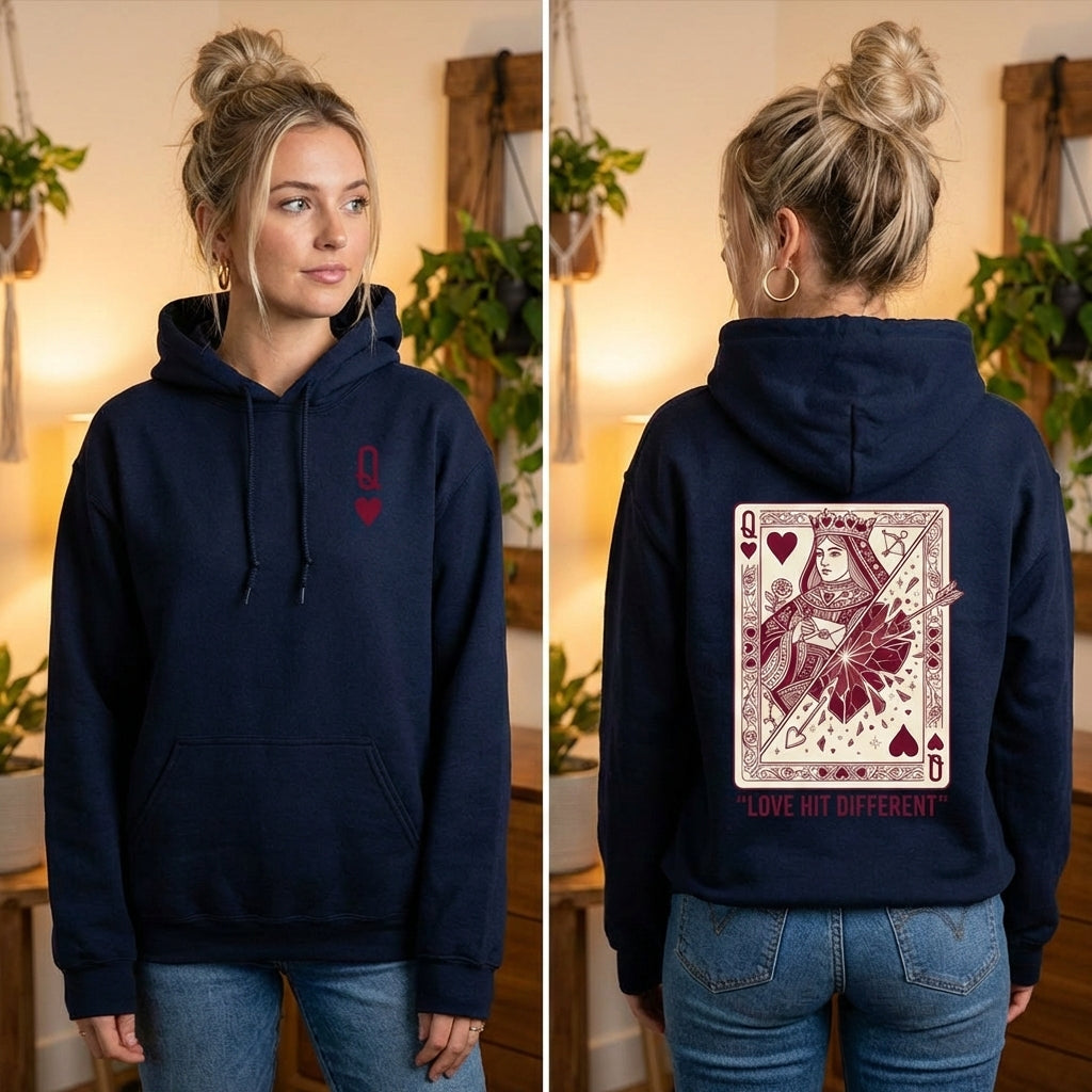 Queen Of Hearts Hoodie For Bold Valentine Vibes