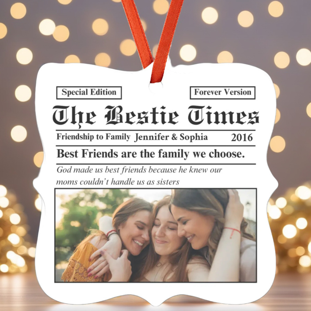 The Bestie Times | Friendship to Family | Personalized Christmas Ornaments