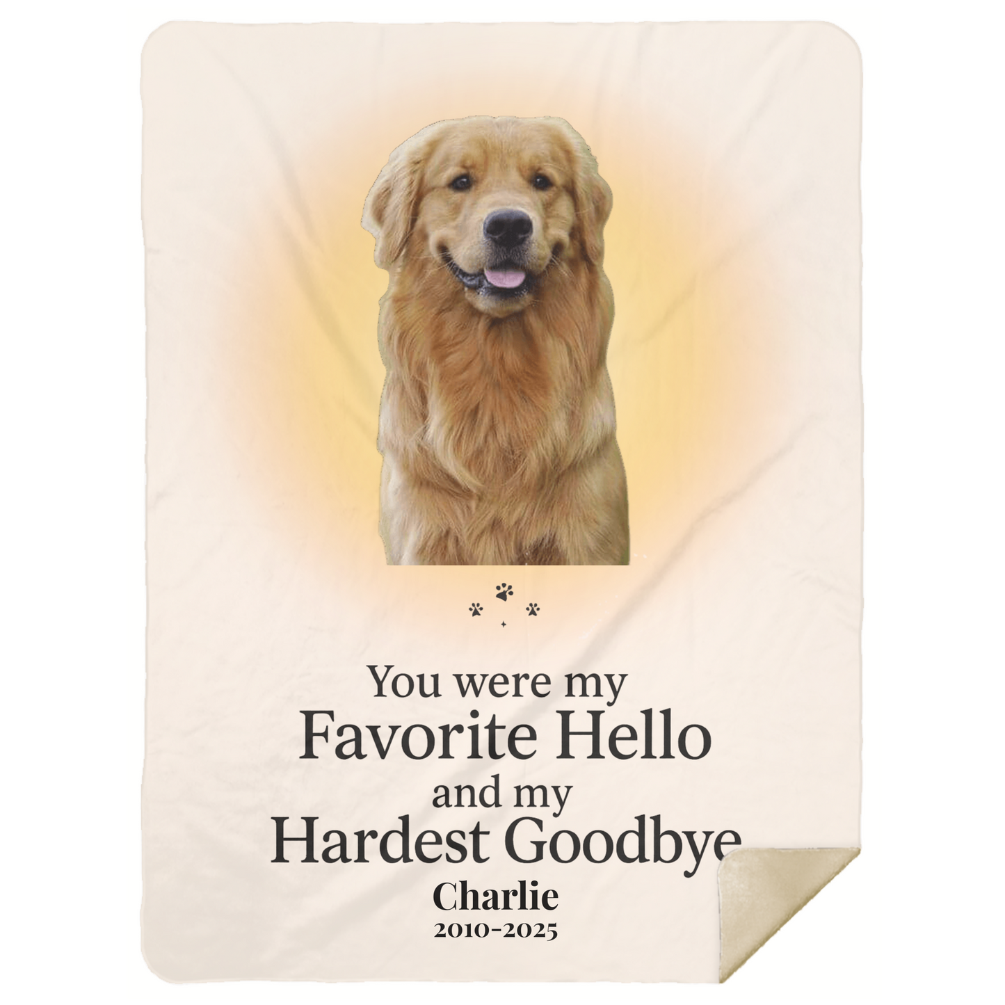 Personalized Pet Memorial Blanket | Hero Photo