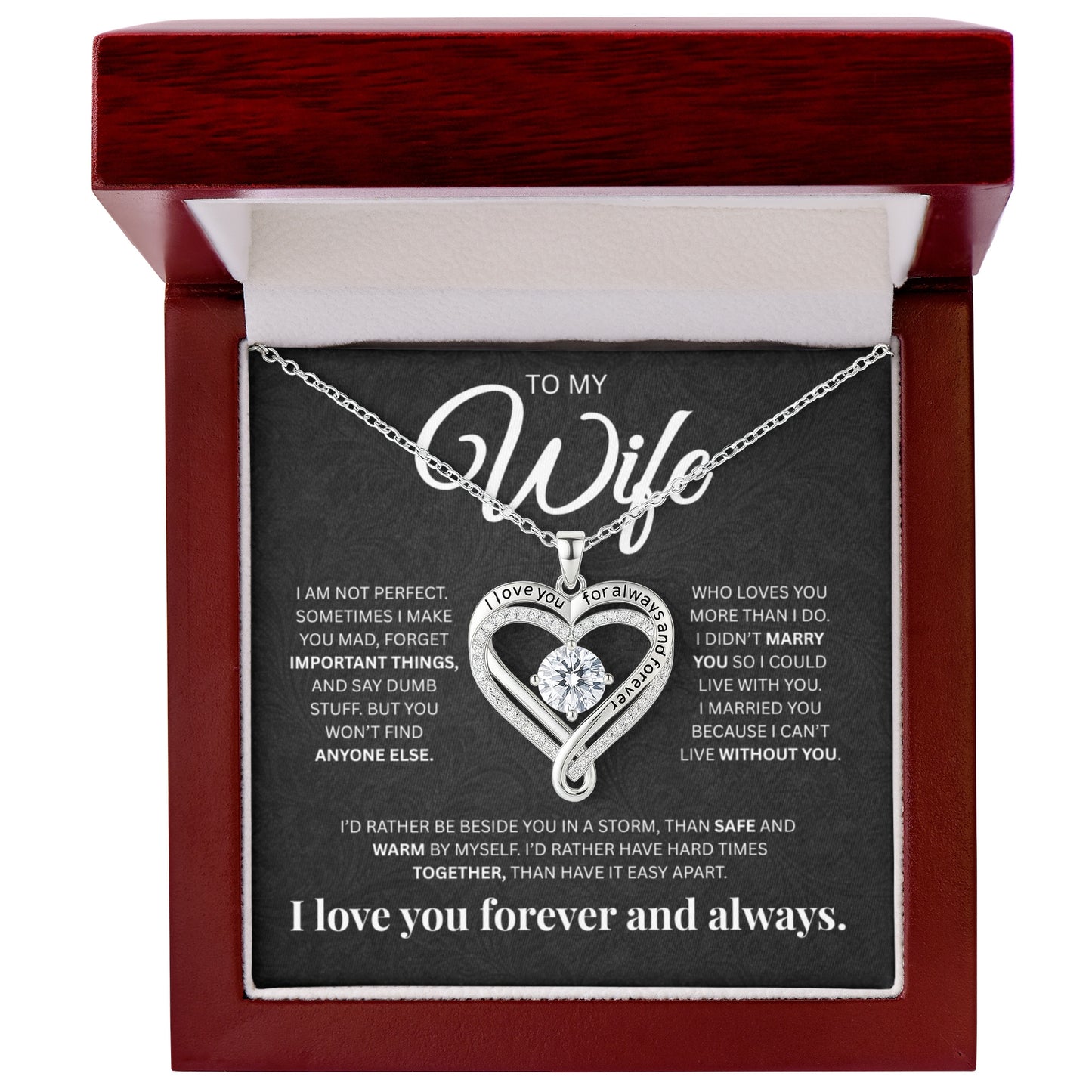 To My Wife - Love You Forever & Always Necklace