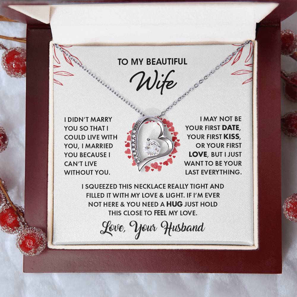 To My Beautiful Wife | Feel My Love (Forever Love Necklace)