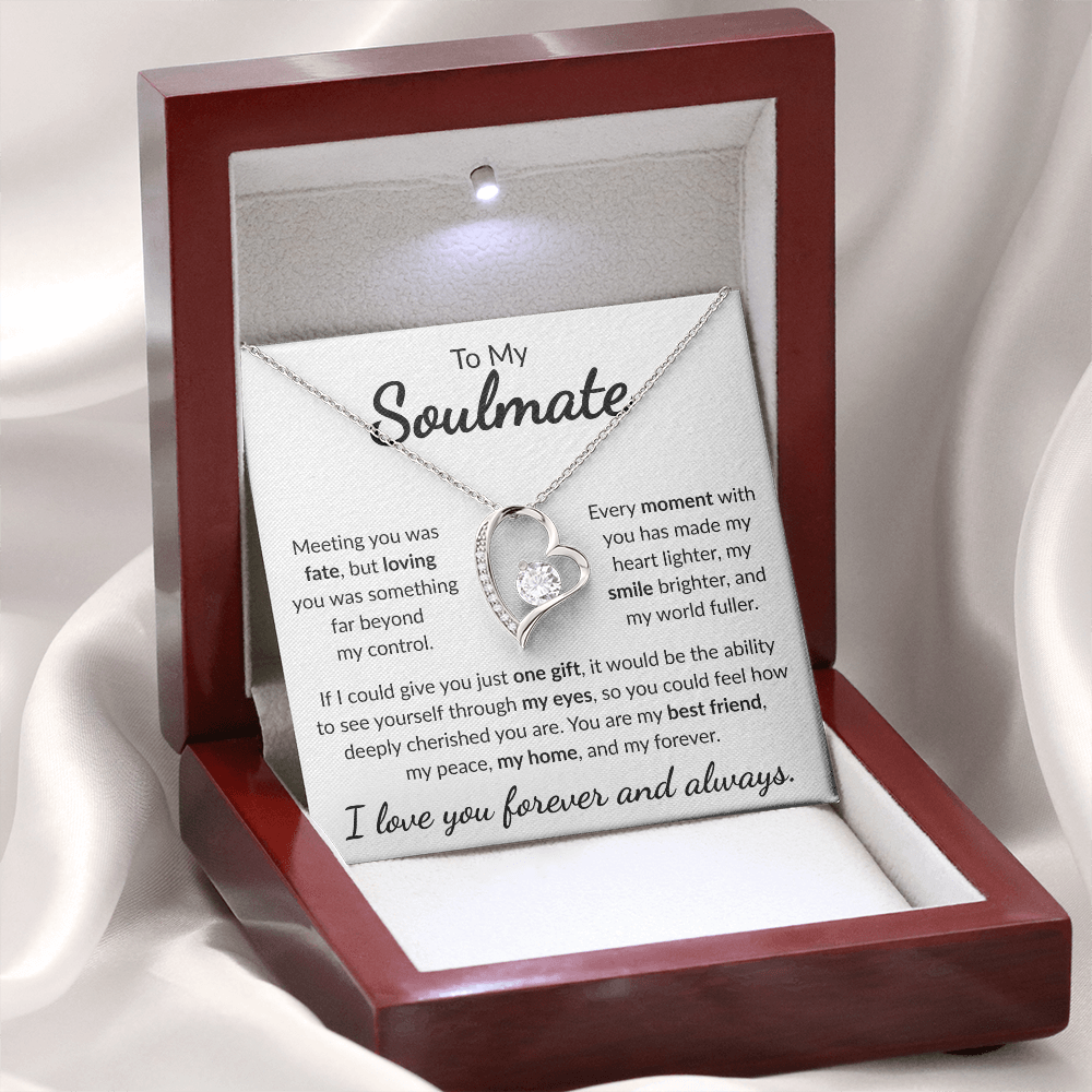 To My Soulmate | Meeting You Was Fate | Forever Love Necklace