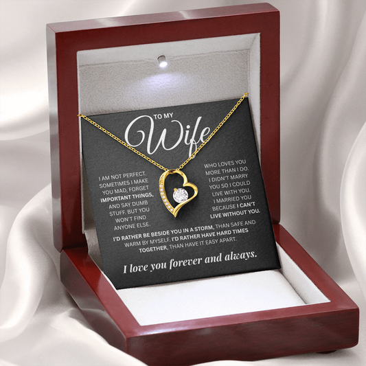 To My Wife | Forever and Always | Forever Love Necklace