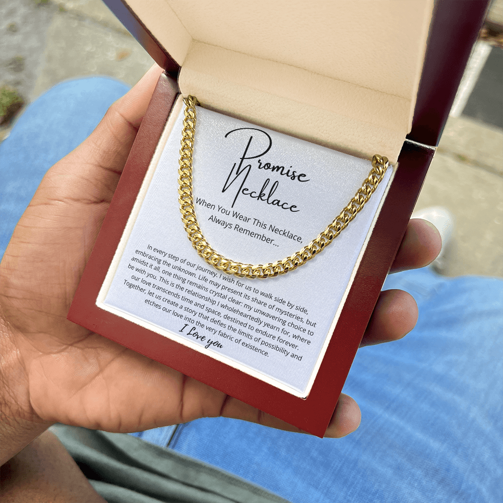 Promise Necklace For Him, Boyfriend Gift