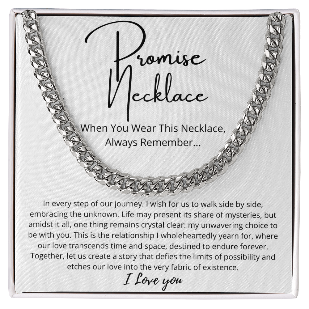 Promise Necklace For Him, Boyfriend Gift
