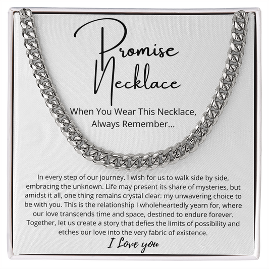 Promise Necklace For Him, Boyfriend Gift