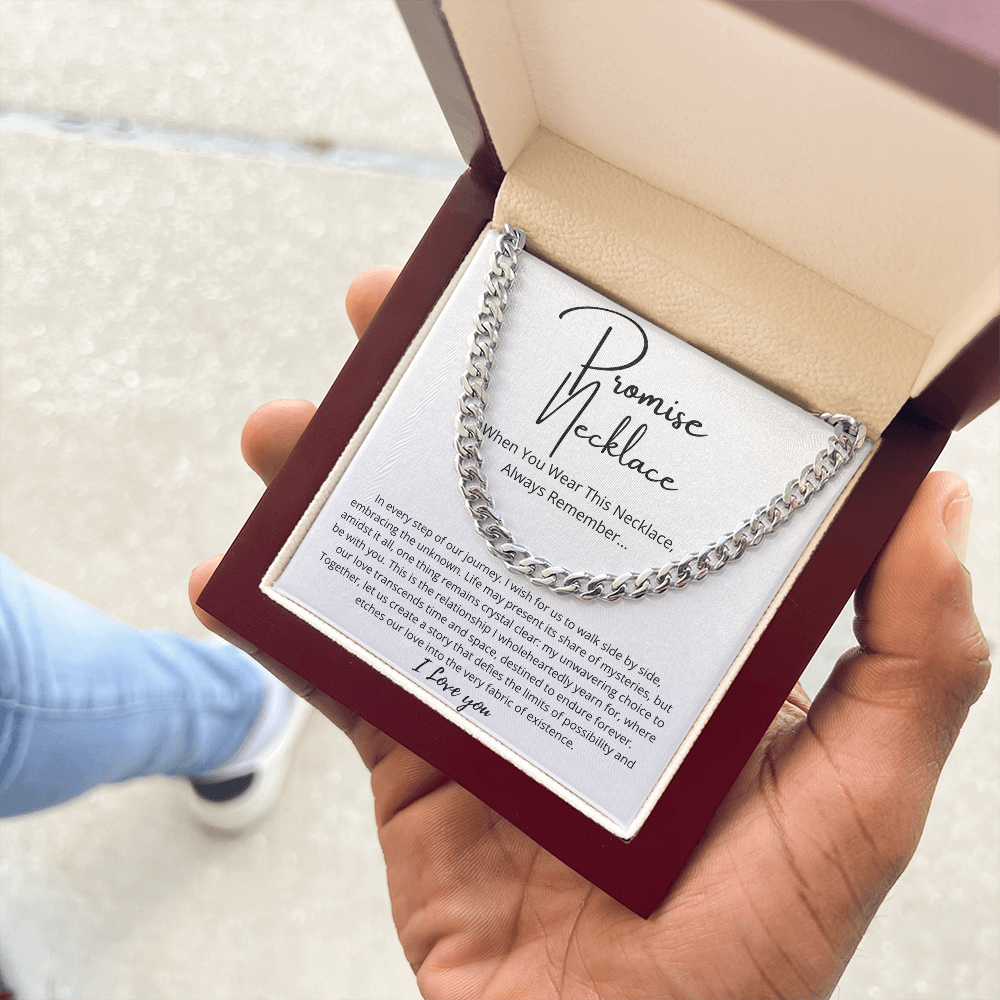 Promise Necklace For Him, Boyfriend Gift