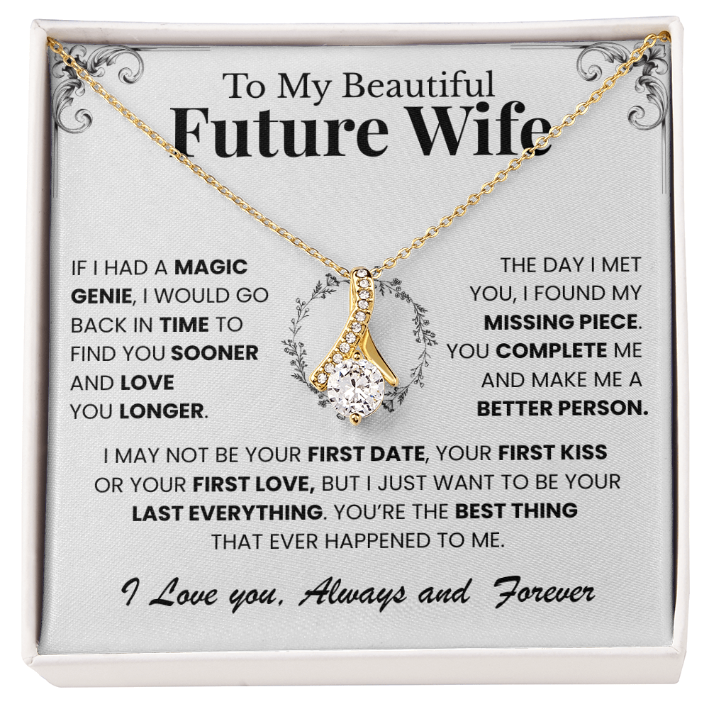 To My Beautiful Future Wife - You Are My Missing Piece - Alluring Beauty Necklace
