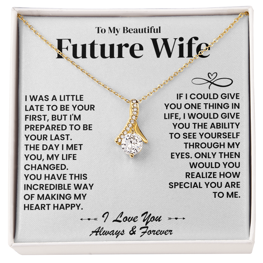 To My Beautiful Future Wife - The Day I Met You My Life Changed - Alluring Beauty Necklace