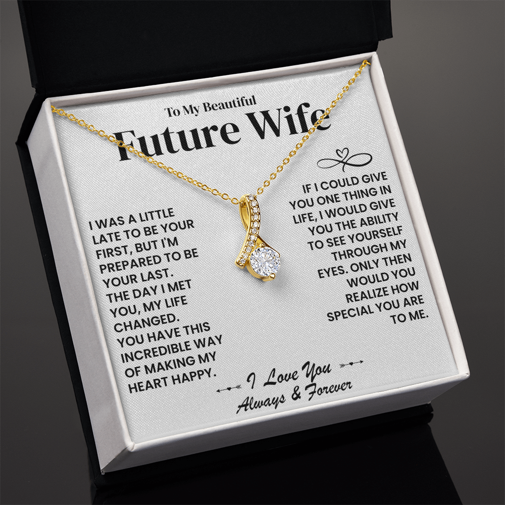 To My Beautiful Future Wife - The Day I Met You My Life Changed - Alluring Beauty Necklace