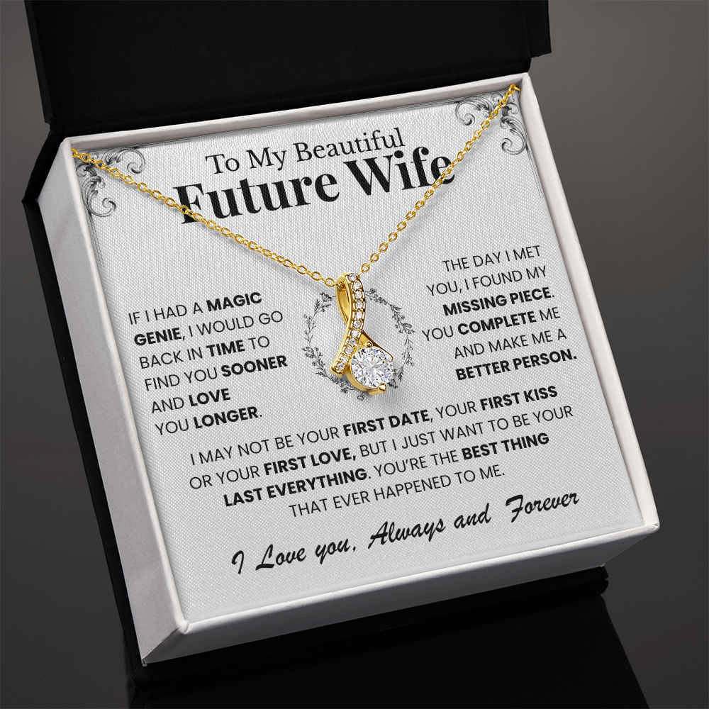 To My Beautiful Future Wife - You Are My Missing Piece - Alluring Beauty Necklace