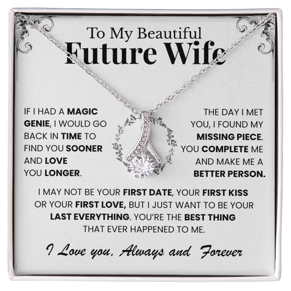 To My Beautiful Future Wife - You Are My Missing Piece - Alluring Beauty Necklace