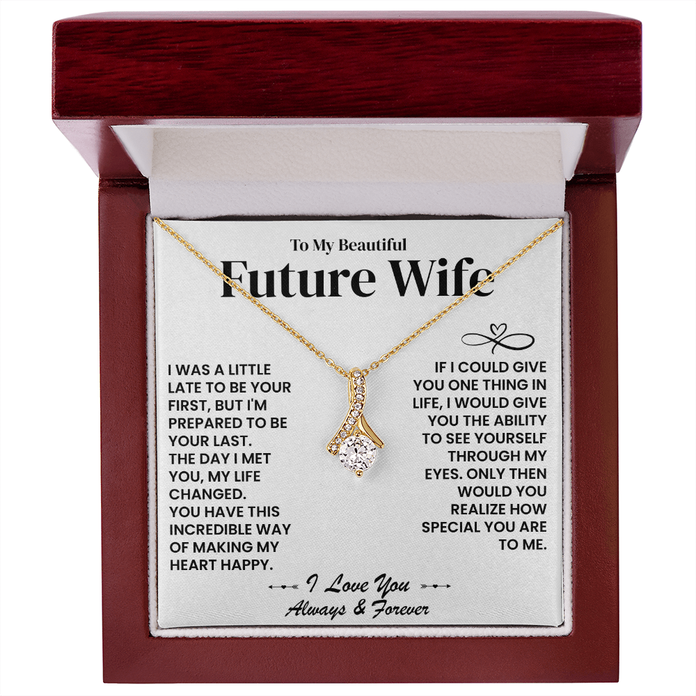 To My Beautiful Future Wife - The Day I Met You My Life Changed - Alluring Beauty Necklace