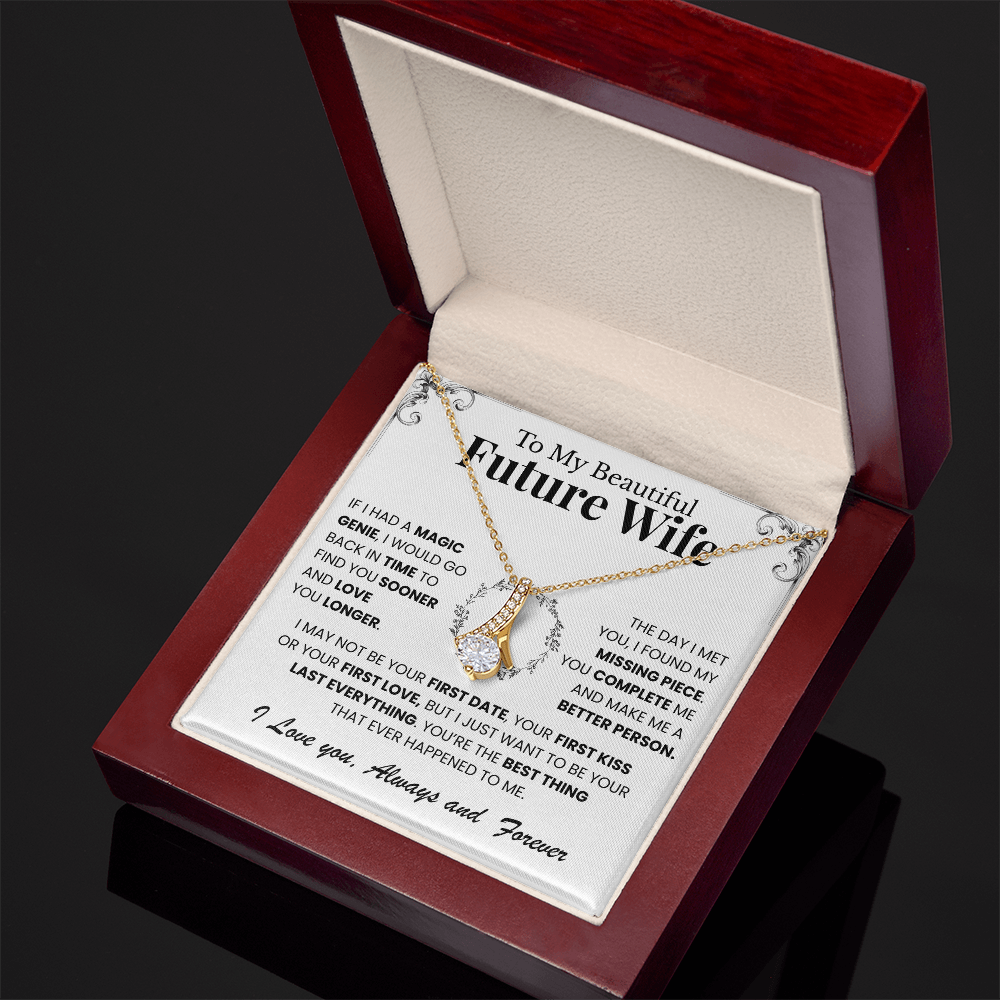 To My Beautiful Future Wife - You Are My Missing Piece - Alluring Beauty Necklace