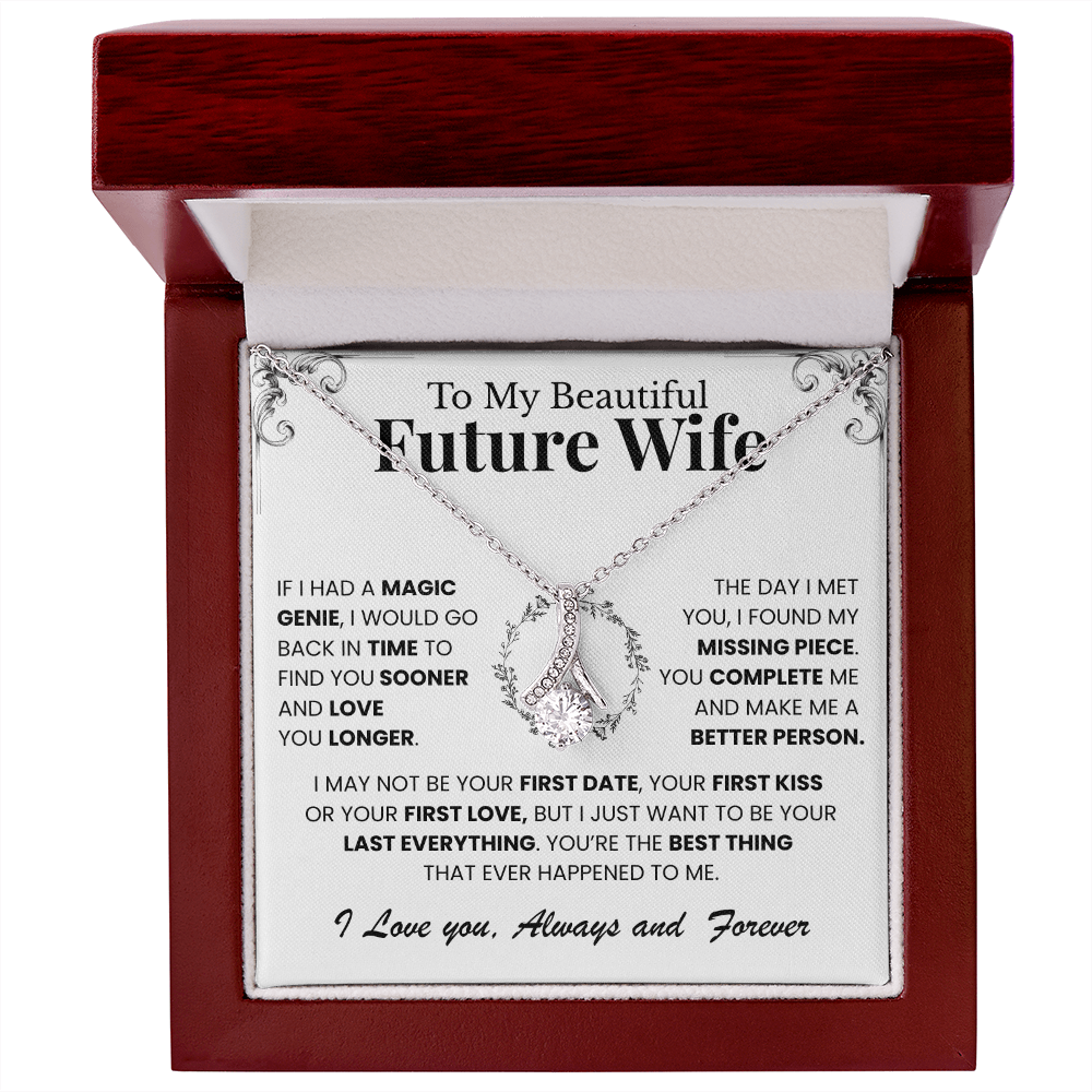 To My Beautiful Future Wife - You Are My Missing Piece - Alluring Beauty Necklace
