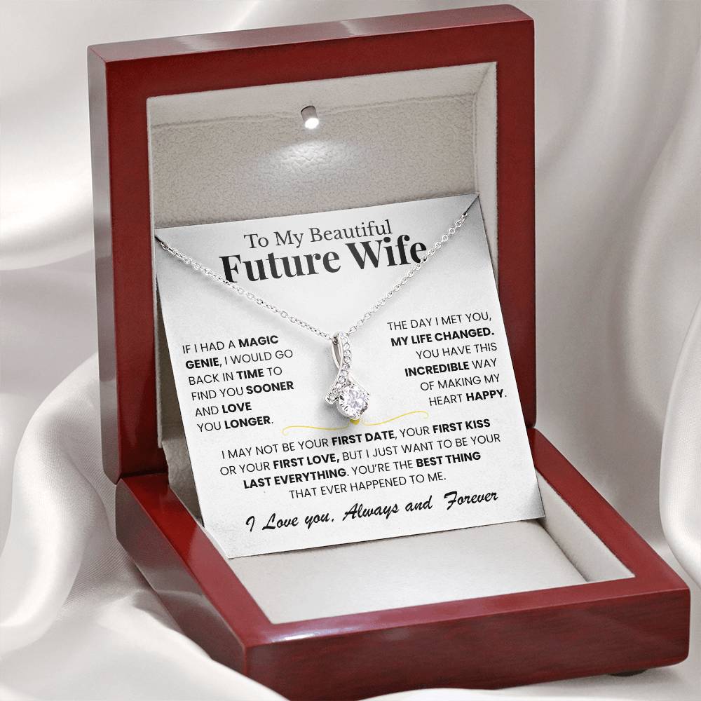 To My Beautiful Future Wife - You're The Best Thing That Happened To Me - Alluring Beauty Necklace