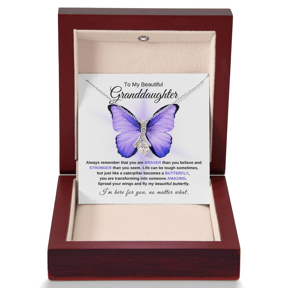 Granddaughter Graduation Gift "Beautiful Butterfly" Necklace - W