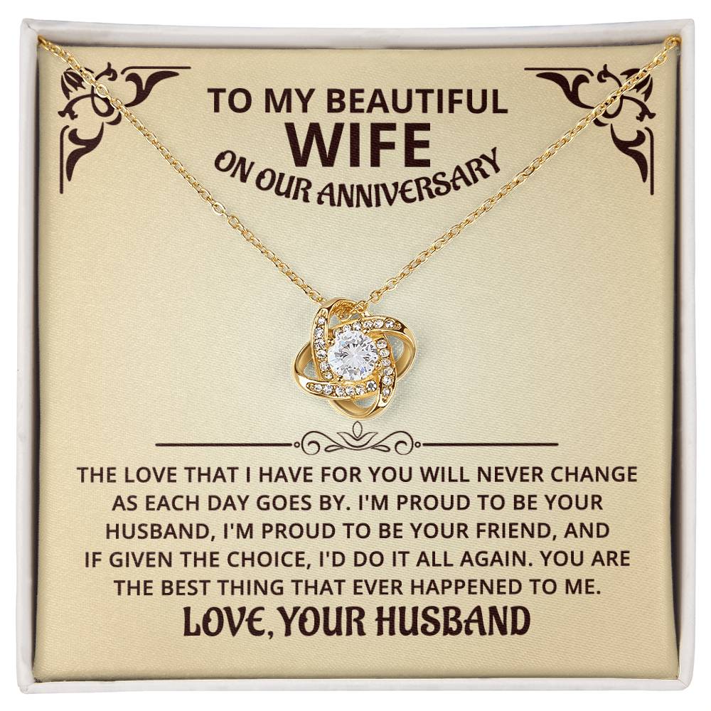 To My Wife Im Proud Love knot