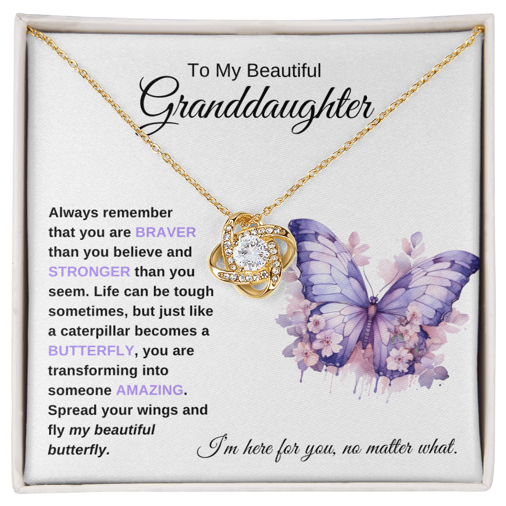 Granddaughter Graduation Gift "Beautiful Butterfly" Necklace - LK