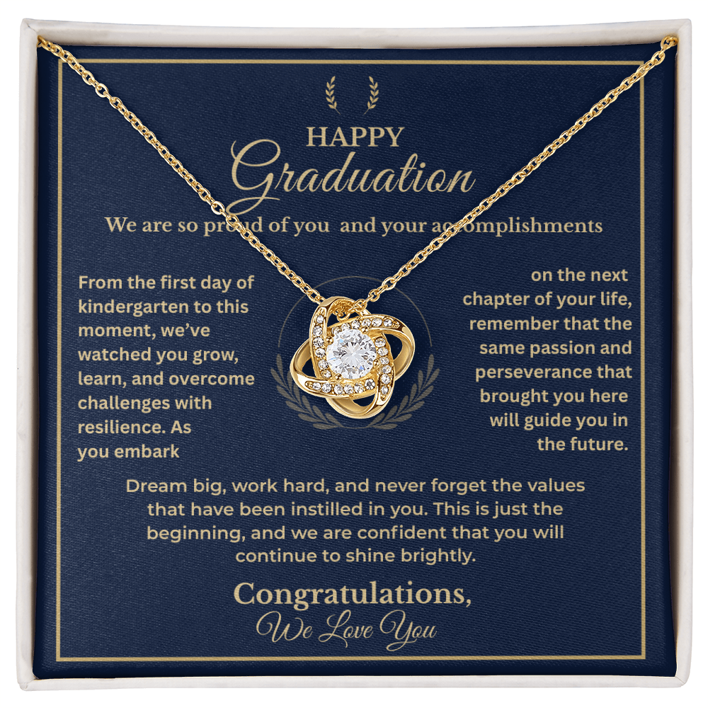 Class of 2025 Love Knot Necklace & Keepsake Card – Proud Parent Gift