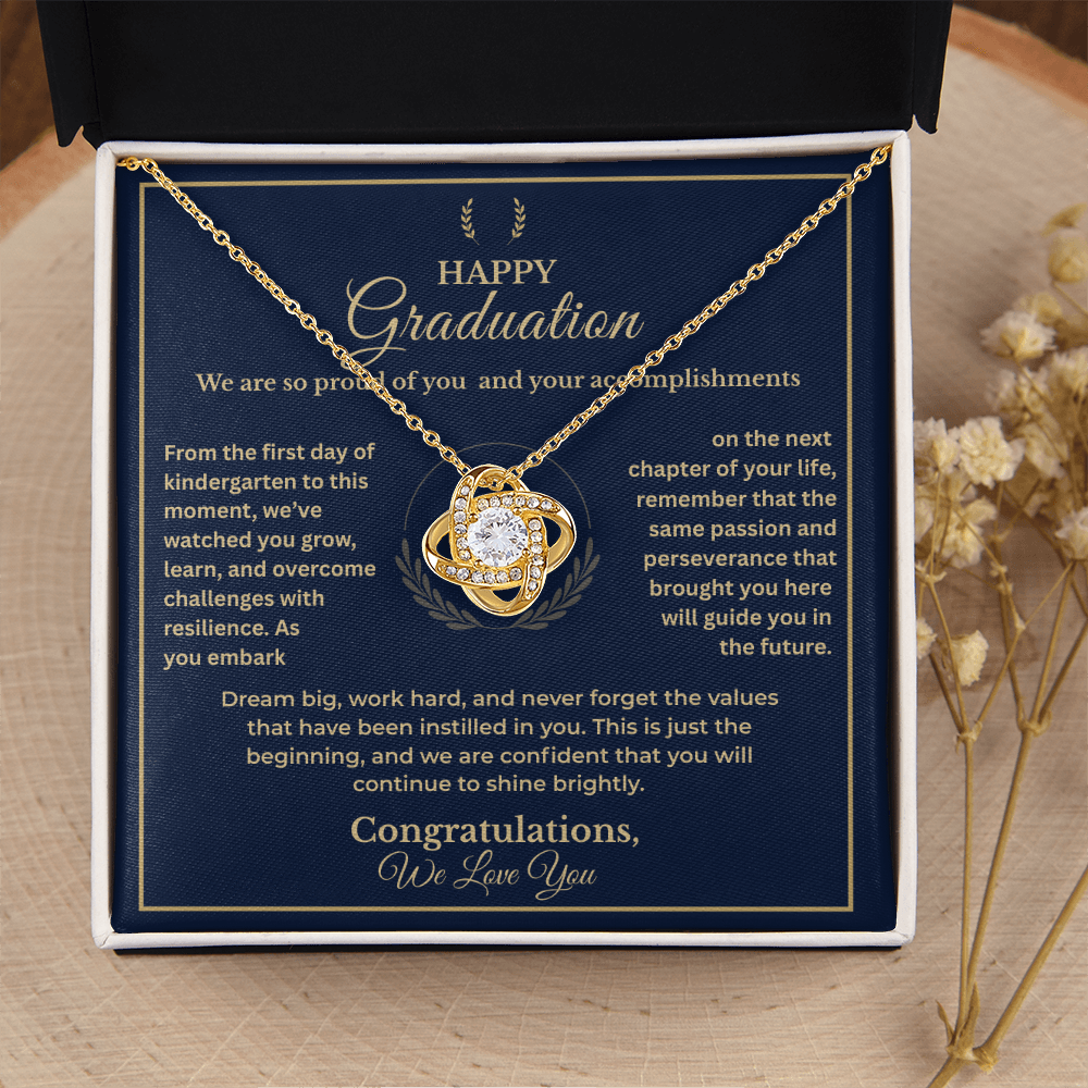 Class of 2025 Love Knot Necklace & Keepsake Card – Proud Parent Gift