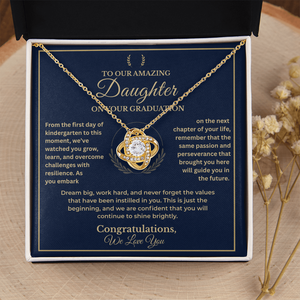 To Our Amazing Daughter Graduation Pendant – Inspirational Card Included